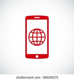 mobile smartphone icon, vector illustration. Flat design eps 10