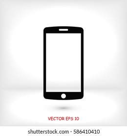 mobile smartphone icon, vector illustration. Flat design eps 10