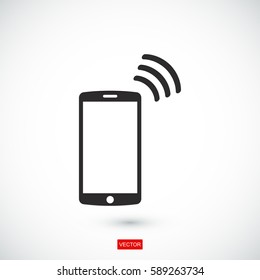 mobile smartphone icon, vector illustration. Flat design eps 10