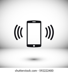 mobile smartphone icon, vector illustration. Flat design eps 10