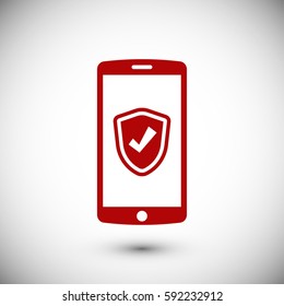 mobile smartphone icon, vector illustration. Flat design eps 10