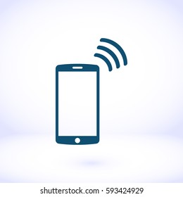 mobile smartphone icon, vector illustration. Flat design eps 10