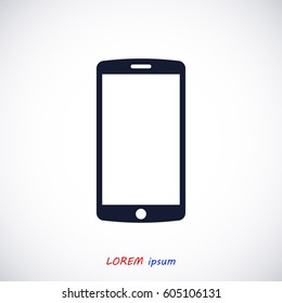 mobile smartphone icon, vector illustration. Flat design eps 10
