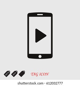 mobile smartphone icon, vector illustration. Flat design eps 10