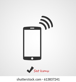 mobile smartphone icon, vector illustration. Flat design eps 10