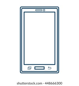 Mobile smartphone isolated flat icon, vector illustration graphic design.
