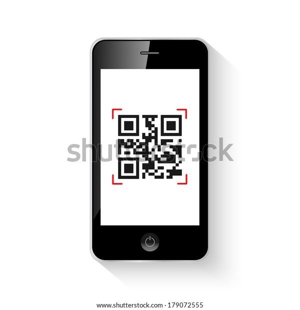 携帯電話のqrコードベクター画像イラスト のベクター画像素材 ロイヤリティフリー