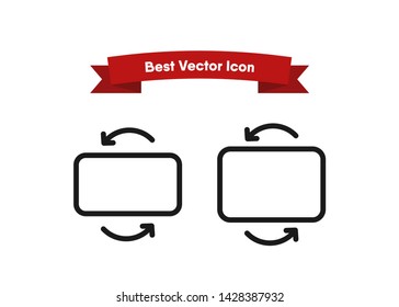 Mobile Smartphone Tablet Pad Device Rotate Icon Symbol Vector Illustration