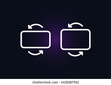 Mobile Smartphone Tablet Pad Device Rotate Icon Symbol Vector Illustration