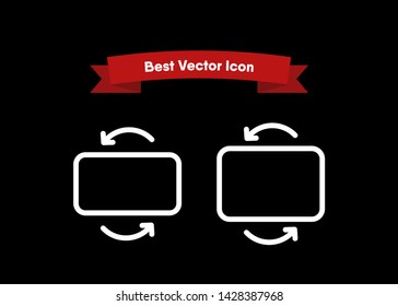 Mobile Smartphone Tablet Pad Device Rotate Icon Symbol Vector Illustration