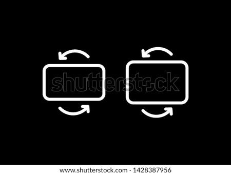 Mobile Smartphone Tablet Pad Device Rotate Icon Symbol Vector Illustration
