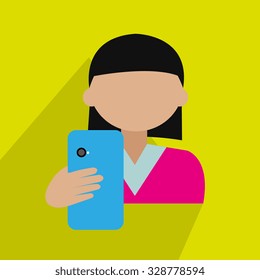 Mobile smartphone technology design, vector graphic design.