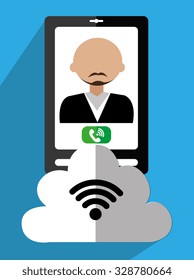 Mobile smartphone technology design, vector graphic design.