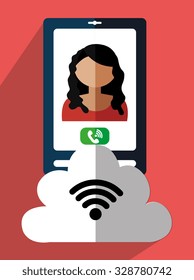 Mobile smartphone technology design, vector graphic design.