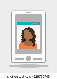 Mobile smartphone technology design, vector graphic design.