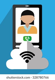 Mobile smartphone technology design, vector graphic design.