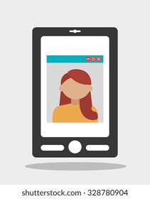 Mobile smartphone technology design, vector graphic design.