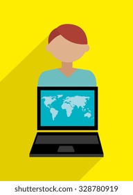 Mobile smartphone technology design, vector graphic design.