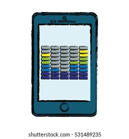 Mobile smartphone technology icon vector illustration graphic design