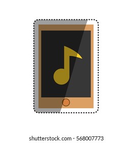 Mobile smartphone technology icon vector illustration graphic design