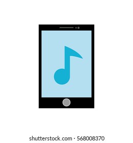 Mobile smartphone technology icon vector illustration graphic design