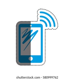 Mobile smartphone technology icon vector illustration graphic design