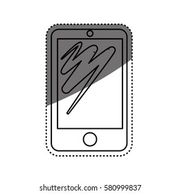 Mobile smartphone technology icon vector illustration graphic design