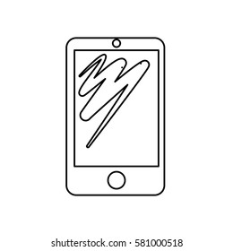 Mobile smartphone technology icon vector illustration graphic design