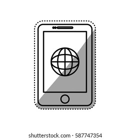 Mobile smartphone technology icon vector illustration graphic design