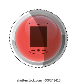 Mobile smartphone technology icon vector illustration graphic design