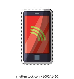 Mobile smartphone technology icon vector illustration graphic design