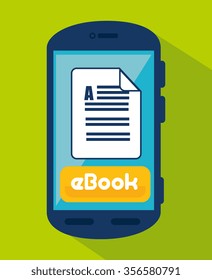 Mobile smartphone technology, vector illustration graphic design