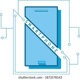 Diseño vectorial de smartphone móvil 2021. 
