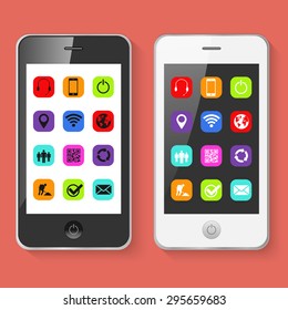 Mobile Smartphones Vector Illustration