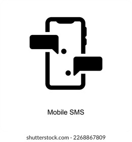 Concepto de icono de chat y Sms móviles
