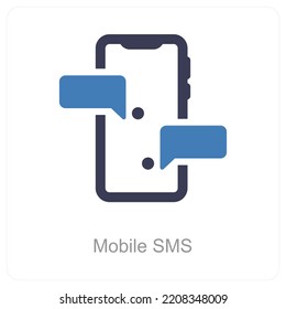 Mobile SMS And Communication icon concept