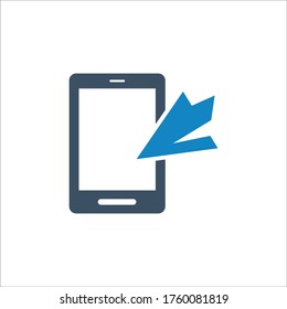 Icono sms móvil (ilustración vectorial)