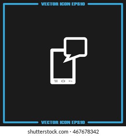 mobile and sms icon vector illustration EPS 10