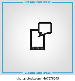 mobile and sms icon vector illustration EPS 10