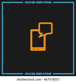mobile and sms icon vector illustration EPS 10