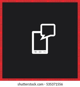 mobile and sms icon vector illustration EPS 10