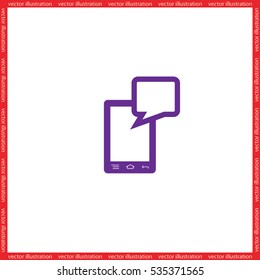 mobile and sms icon vector illustration EPS 10