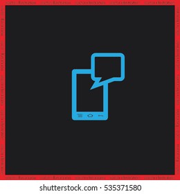 mobile and sms icon vector illustration EPS 10