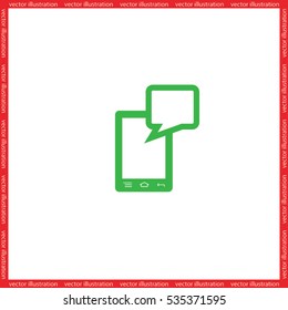 mobile and sms icon vector illustration EPS 10