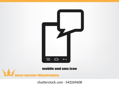 mobile and sms icon vector illustration EPS 10