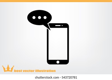 mobile and sms icon vector illustration