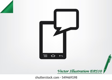 mobile and sms icon vector illustration EPS 10