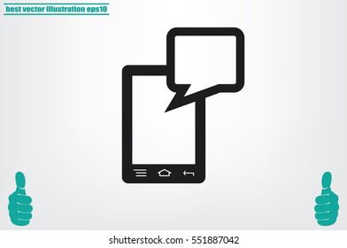 mobile and sms icon vector illustration EPS 10