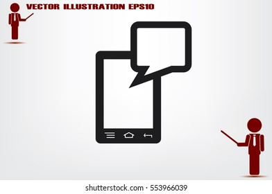 mobile and sms icon vector illustration EPS 10