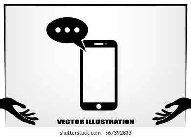 mobile and sms icon vector illustration EPS 10.